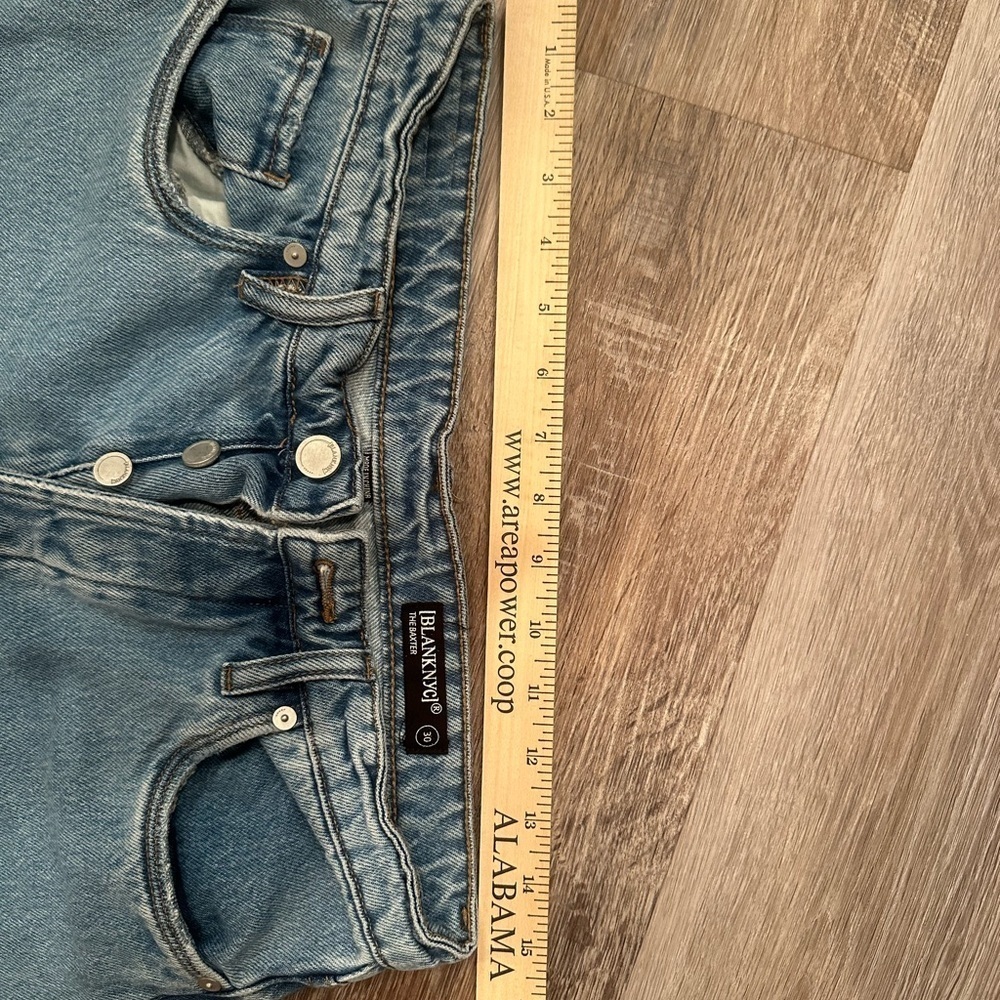 Blank NYC Jeans- The Baxter-Distressed - Button Fly Sz 30 Denim Casual - Picture 3 of 5